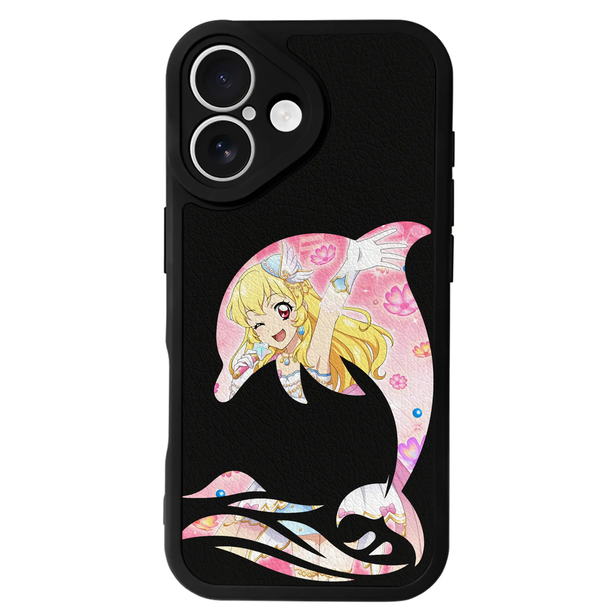 アイカツ グッズ 星宮 いちご - IPhone 16シリーズ対応 ・ シリコンスマホケース ・ レザー調 ・ 高精度フィット ・ 耐衝撃 ・ ワイヤレス充電対応 ・ 精密カット